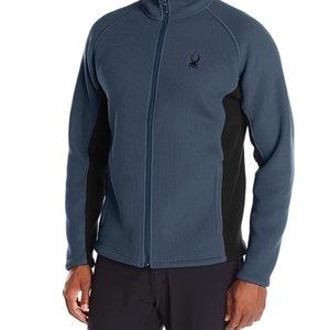 Spyder Core Sweater Jacket Sherpa Lined Gray & Black